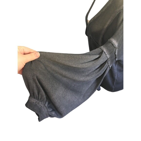 Vici Sweater Women's Size Large Gray V-Neck Raw Hem Long Sleeve - Picture 5 of 7